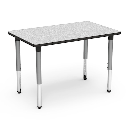 Virco 48 in. W, 30 in. L, 24-32 in. H, Grey Nebula Top / Black Edge 503048ADJ